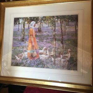 Girl walking through a field